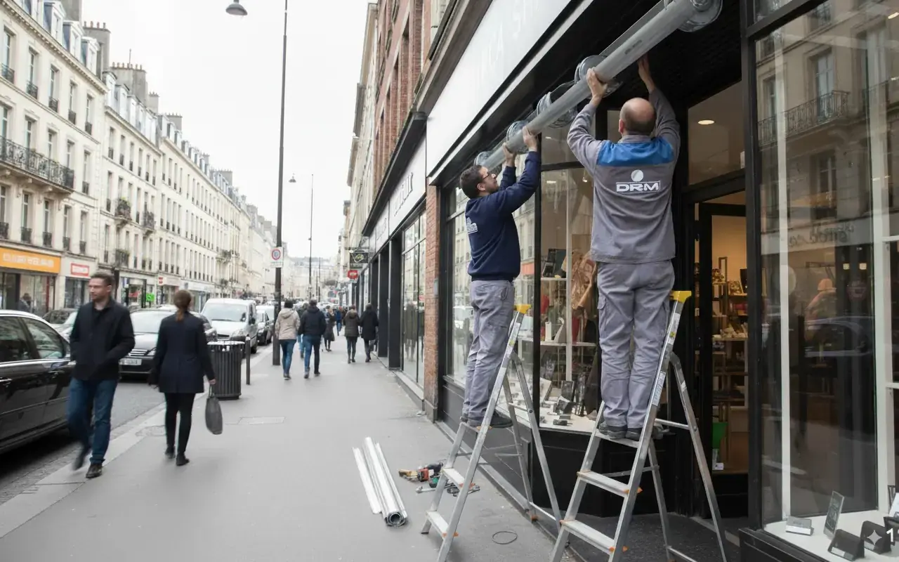 Installation rideau métallique à Sète — DRM Sète